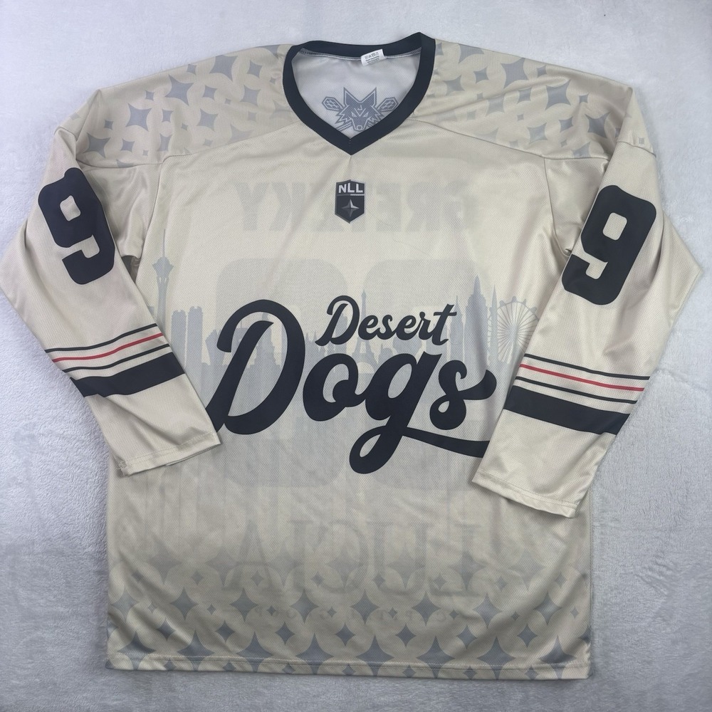Desert Dogs Wayne Gretzky Lacrosse Jersey #99 Beige Men's XL Lucia